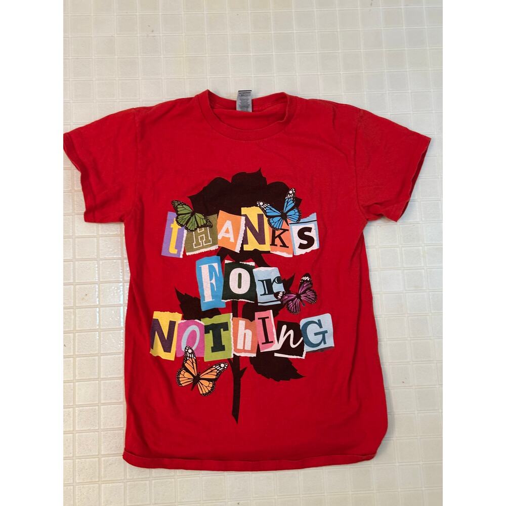 Thanks for Nothing Tee ladies size small in red